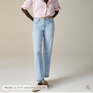 J.Crew Mid-rise relaxed kickout jean Synniva Wash